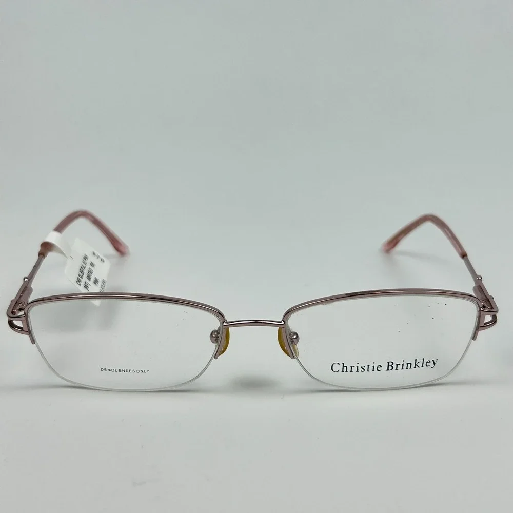 Christie Brinkley Womens Eyeglasses Frame Gleeful Pink Cat Eye 53-17-135 mm